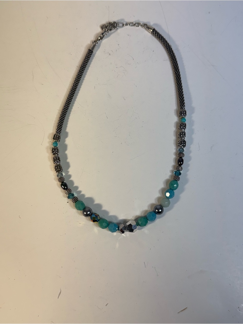 Brighton So-Ho Turquoise Bead and Hematite Accent Necklace